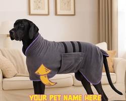 Microfiber Quick-Dry Pet Towel Robe